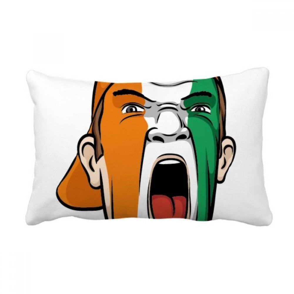 Cadeau coussin Côte d'Ivoire maquillage du visage multicolore 16x24 pouces pour pendaison de crémaillère