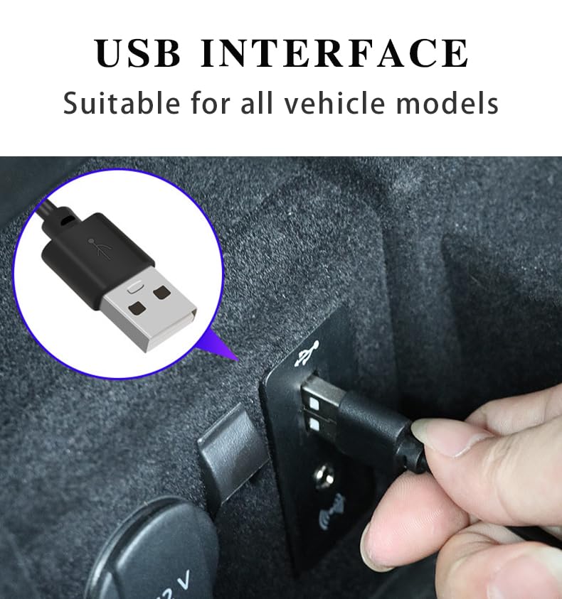 Luces LED interiores para auto RGB colorido miniatura 5