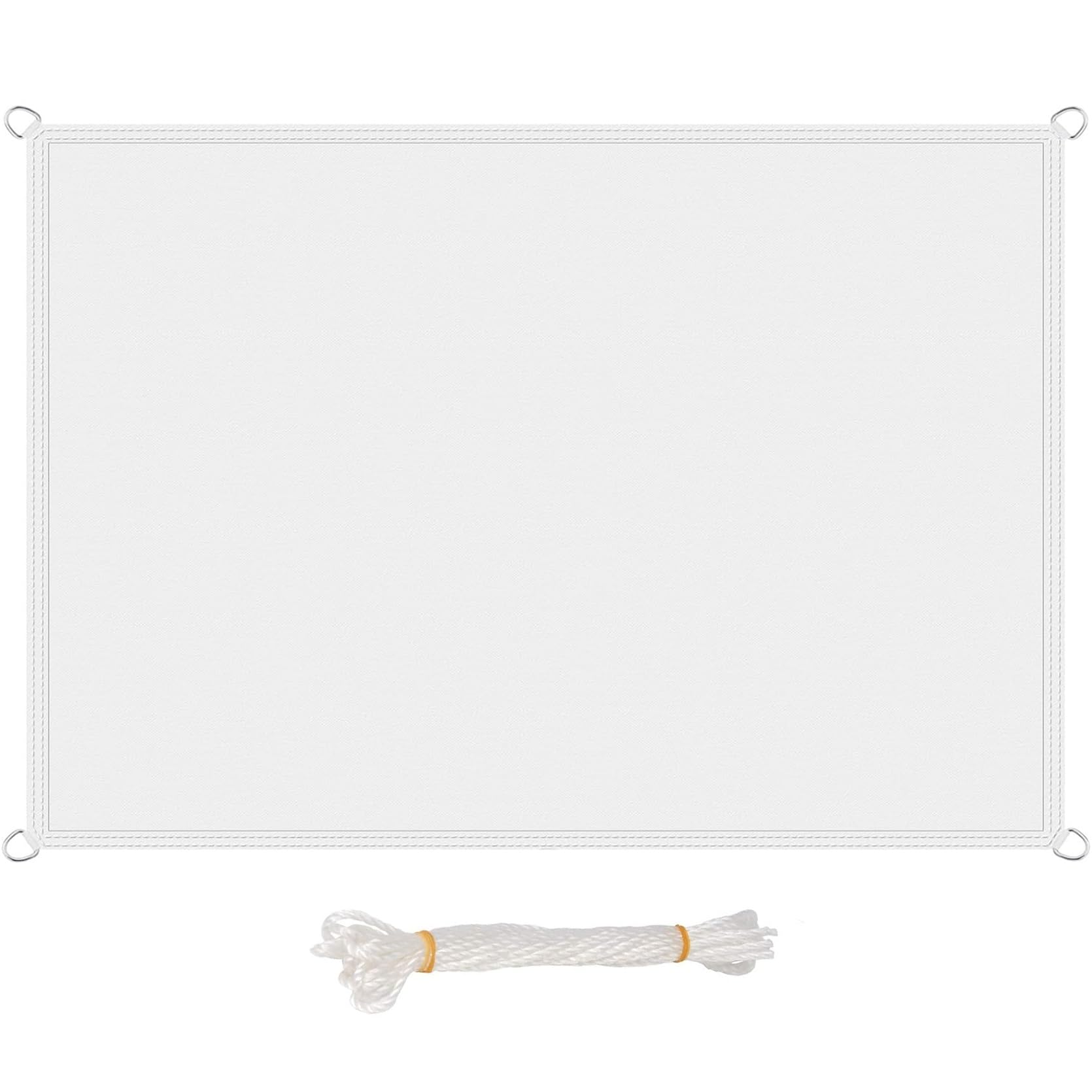 Voile d'ombrage rectangulaire 2.5x4.5m blanc anti-UV pour le jardin