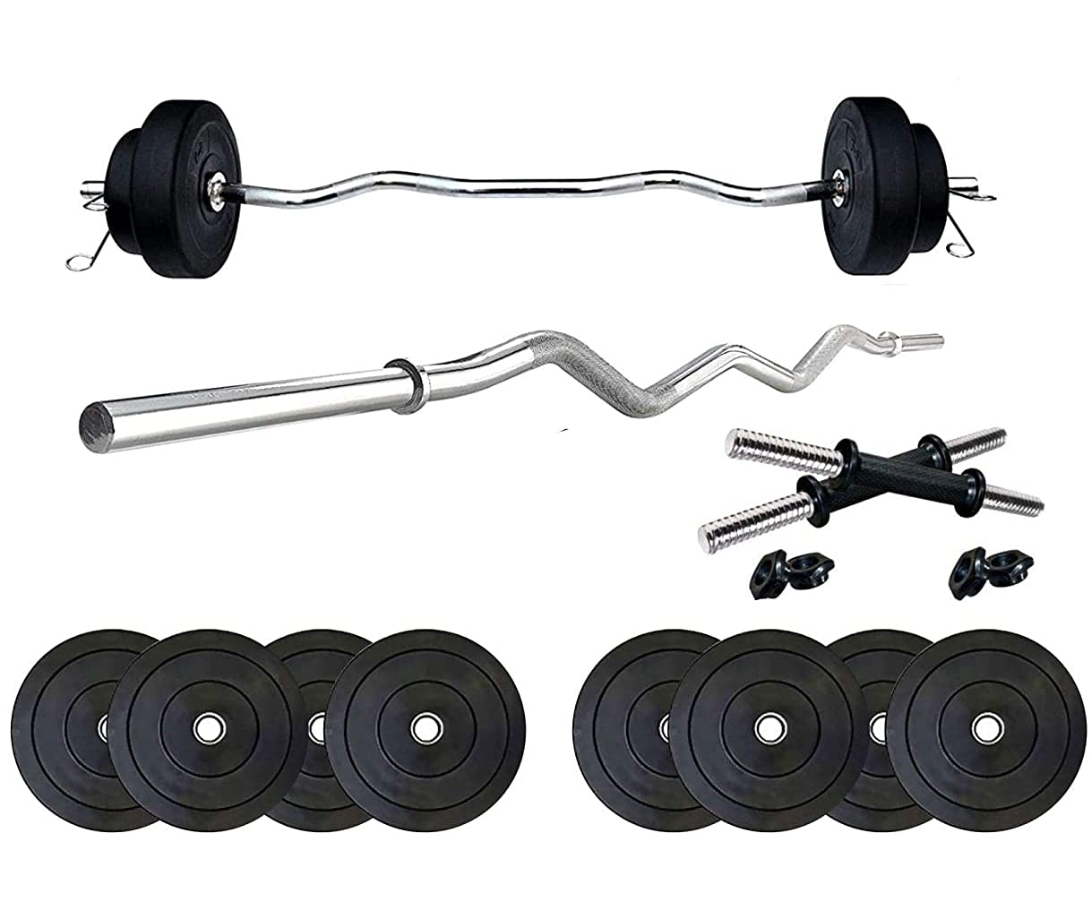 Musclen Fitness Pvc Plates 16 Kg Home Gym Combo With 3 Feet 19mm Curl Rod & Dumbbells Weight, Black (3FTCURLWITH16KG) (B0992PR9N5) Amazon Price History, Amazon Price Tracker