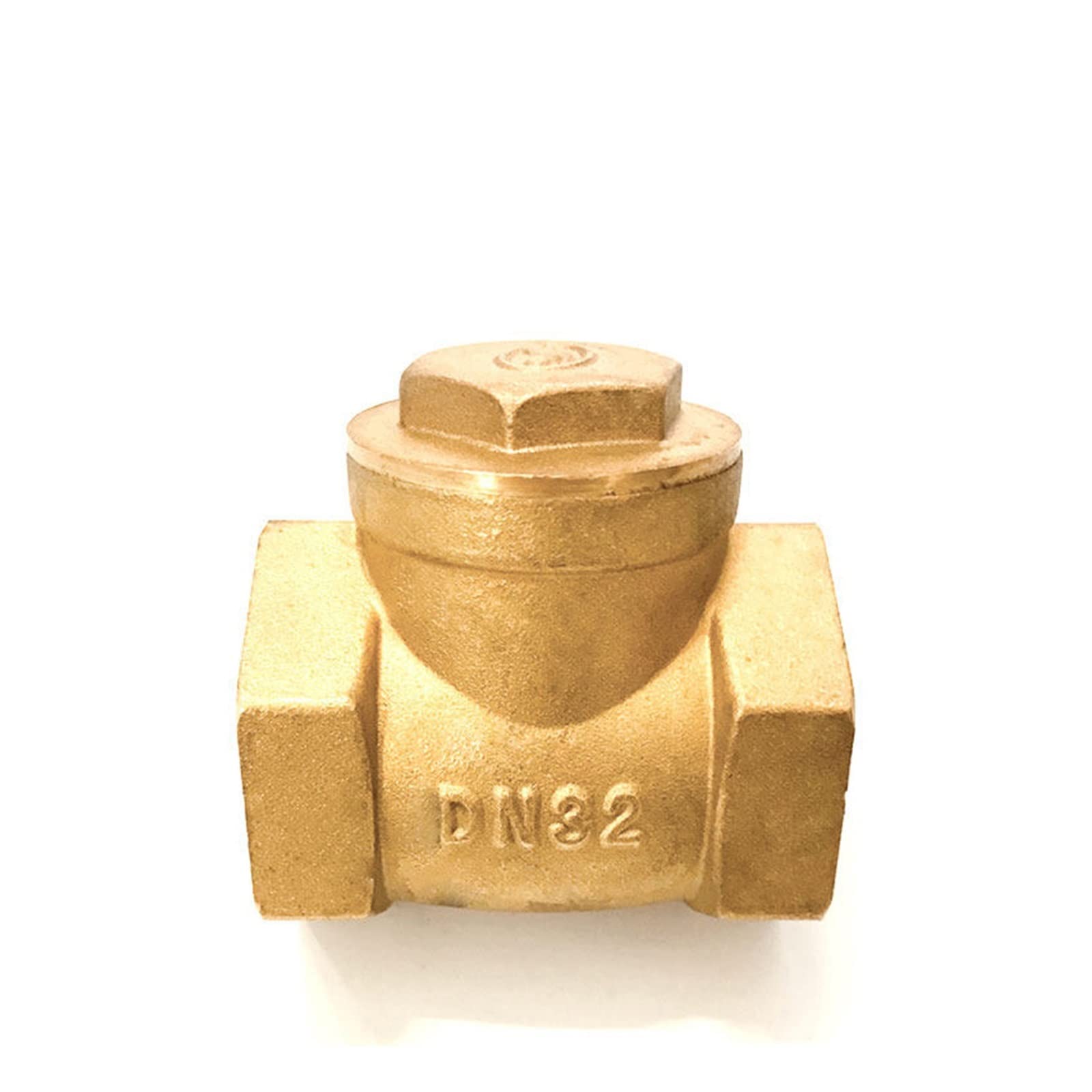 1 szt. Mosiężny zawór zwrotny poziomy - gwint wewnętrzny 1/2" do 4" zapobiegający cofaniu się wody, trwały i niezawodny(2.5In)