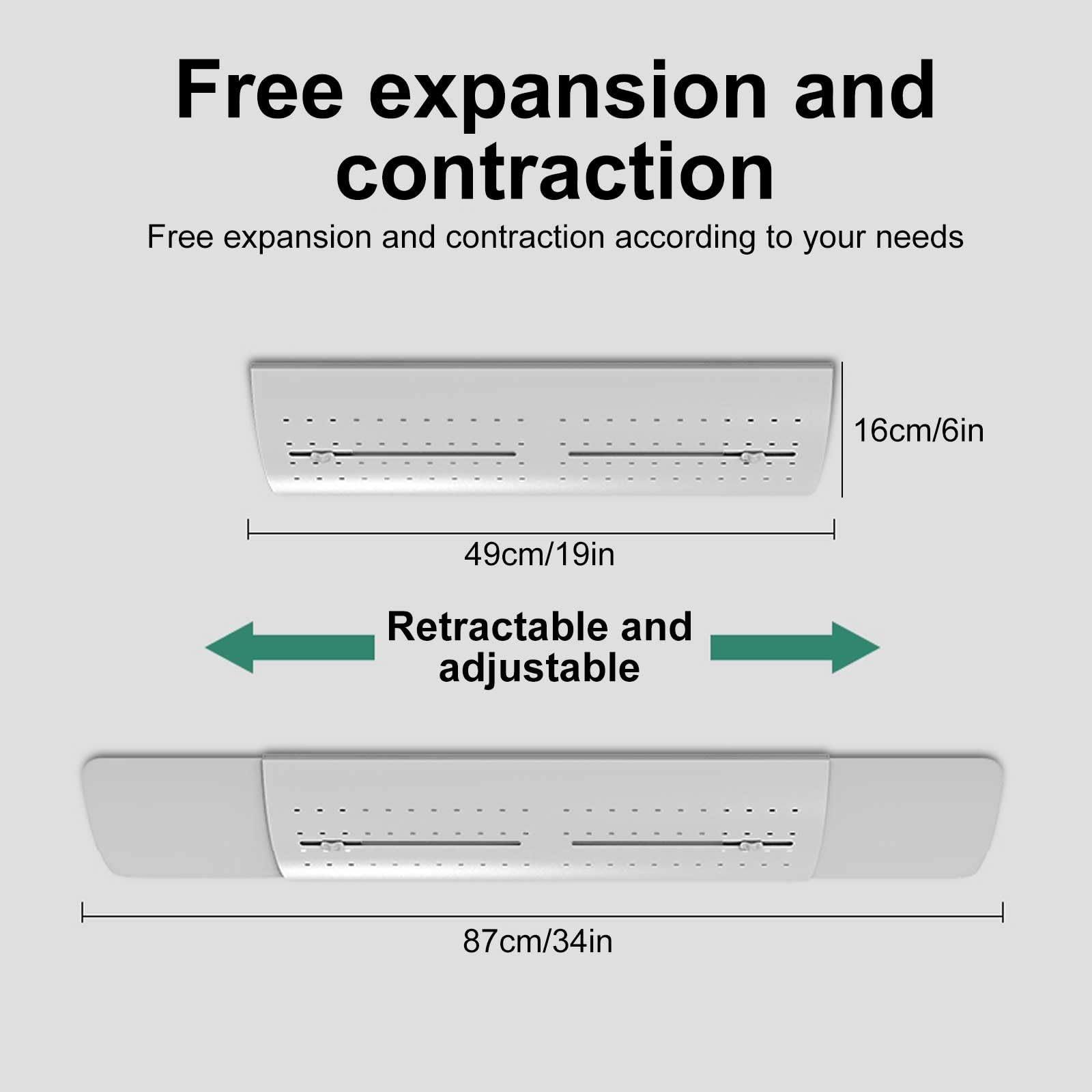 Deflettore Condizionatore Retrattile, Set da 4 Pezzi Deflettore Aria per Condizionatore da Soffitto, Deflettore di Sfiato per Registro e Griglia del Condizionatore d'Aria Centrale