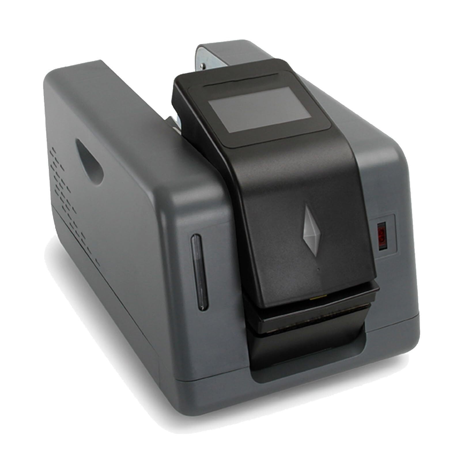 Dispenser elettrico di nastro adesivo ad acqua per taglierina industriale a nastro kraft con touch screen LED, per sigillare scatole e cartoni.