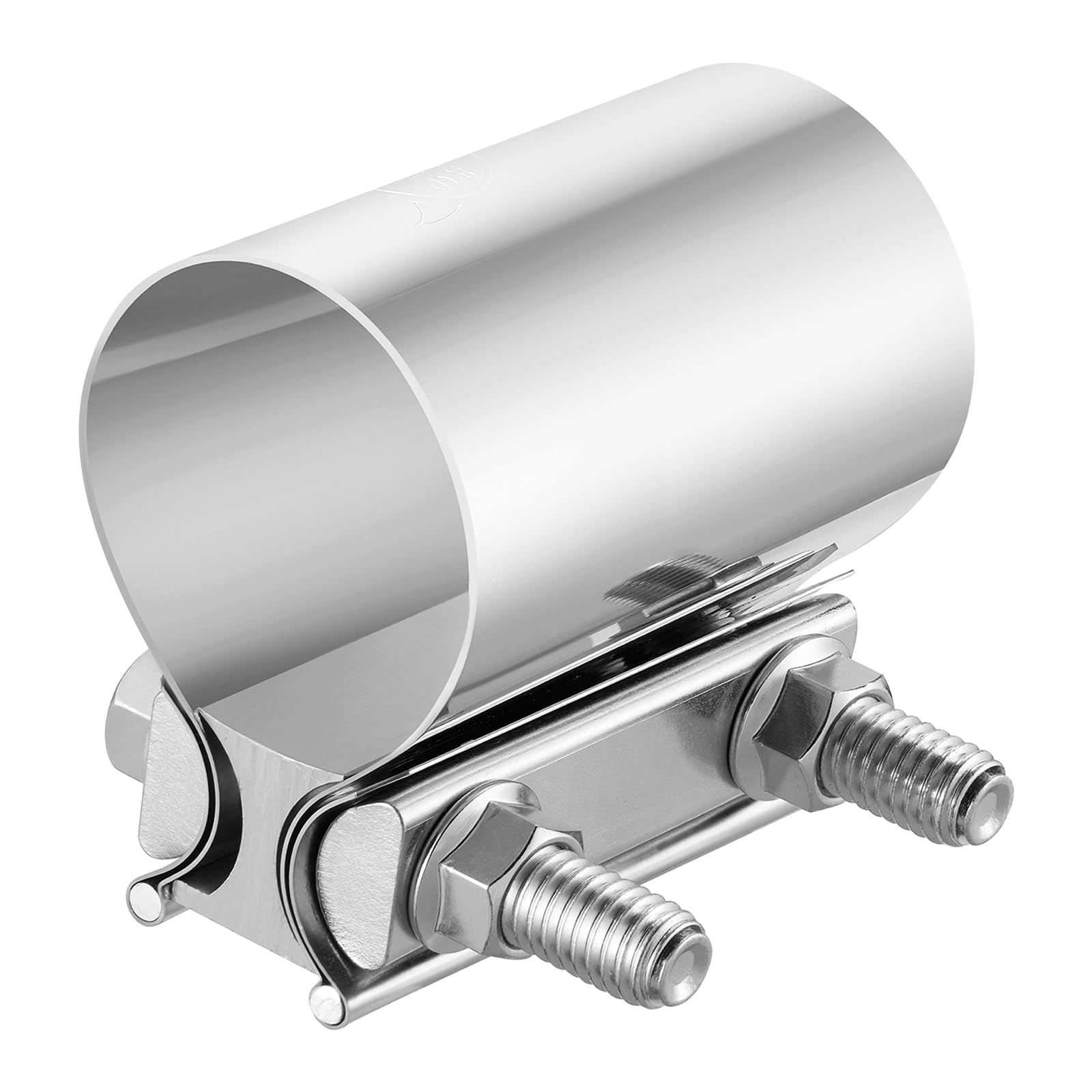 EVIL ENERGY 2.75 Inch Exhaust Clamp, 2 3/4" Butt Joint Band Clamp Sleeve Coupler Stainless Steel for Pipes, Mufflers, Catalytic Converters 4PCS