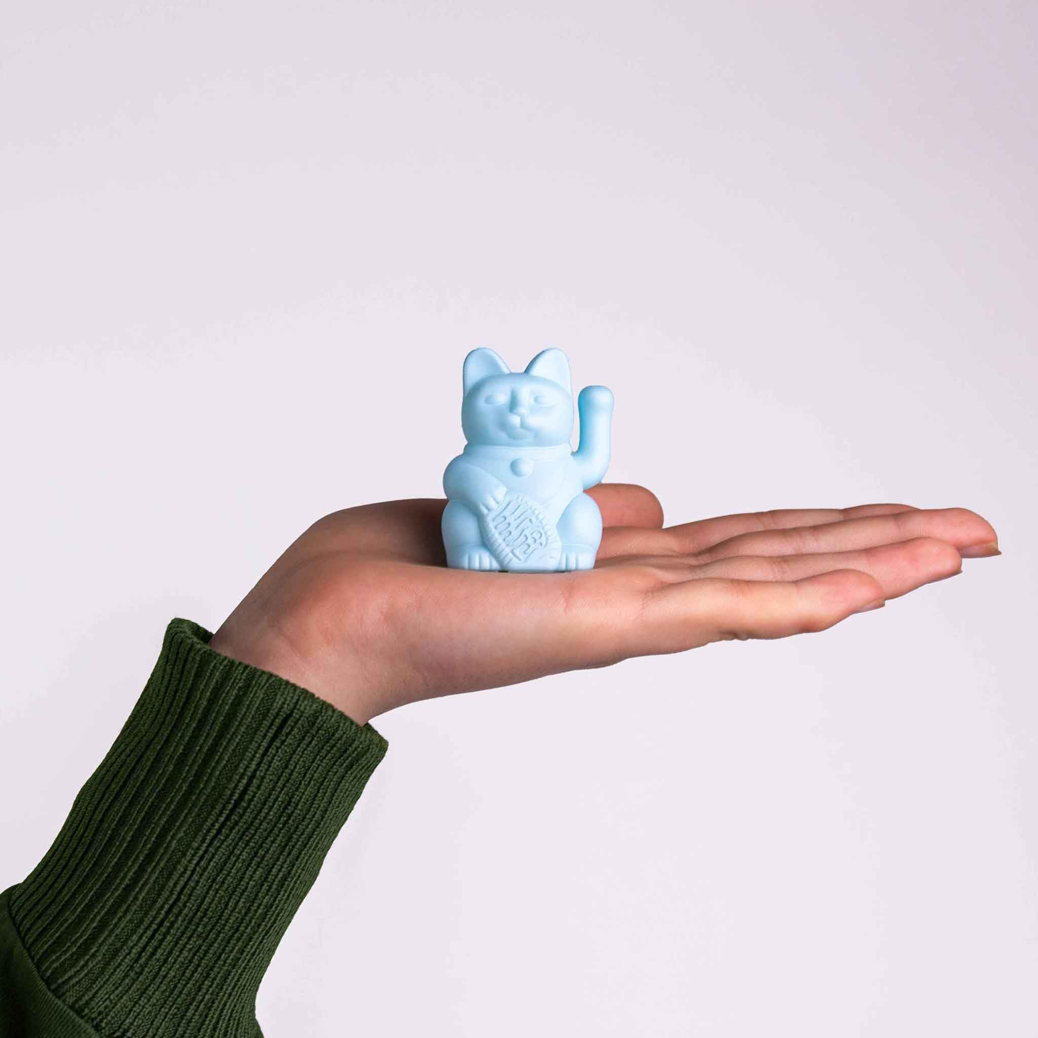 Donkey Lucky Cat Solar Light Blue