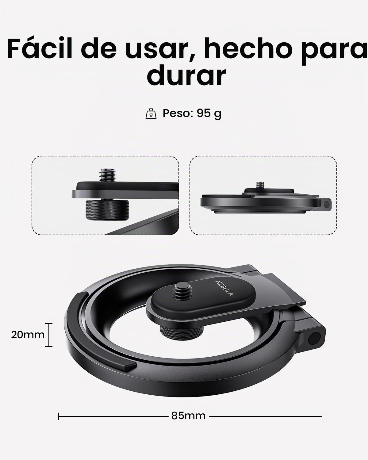 NEBULA Anker - Soporte plegable de escritorio ultra compacto, fácil instalación, rotación de 180 grados, se adapta a la serie Capsule, 200 g, cabe en la funda oficial