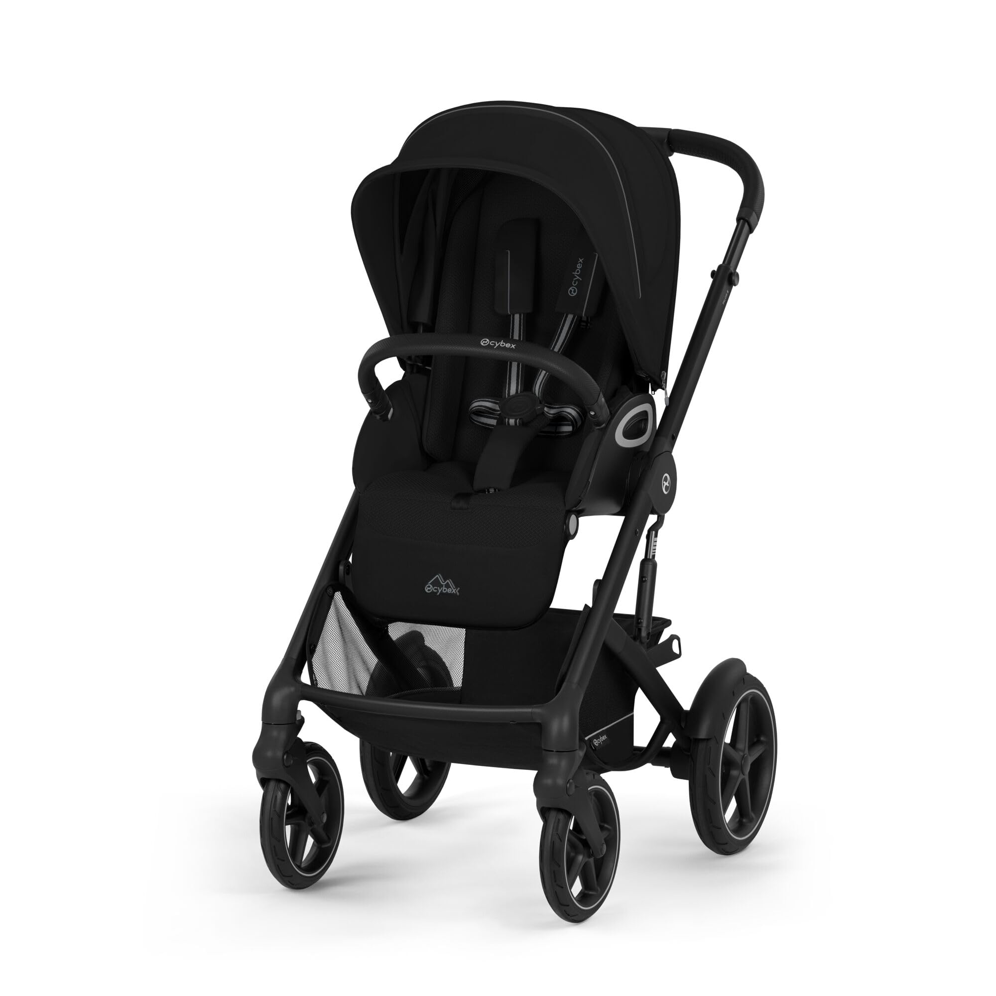 CYBEX Gold TALOS S LUX Passeggino, Dalla Nascita Fino a 22 kg (circa 4 anni), Con Sospensioni Fuoristrada, Maniglione Regolabile e Posizione Reclinabile Ergonomica, Moon Black