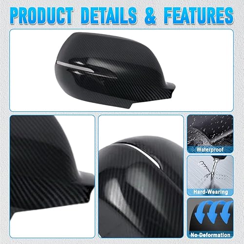 Miniatura 2 de Carcasa para espejo retrovisor, cubierta de espejo retrovisor lateral, tapa de cubierta de espejo retrovisor exterior, compatible con Honda CRV CR-V