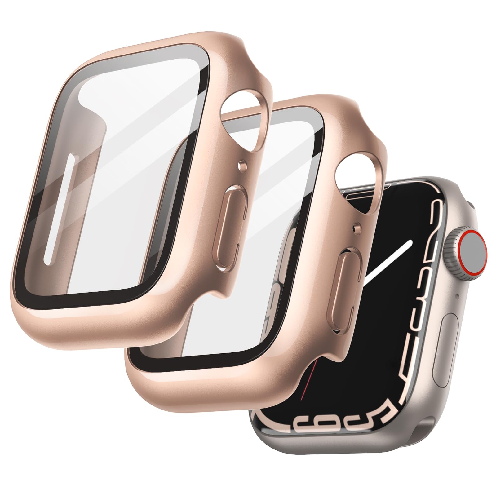 JETech Case with Screen Protector for Apple Watch Series 11/10 46mm, Overall Protective Cover, Built-in Tempered Glass Film High Sensitivity, 2 Pack (Black) — view 12