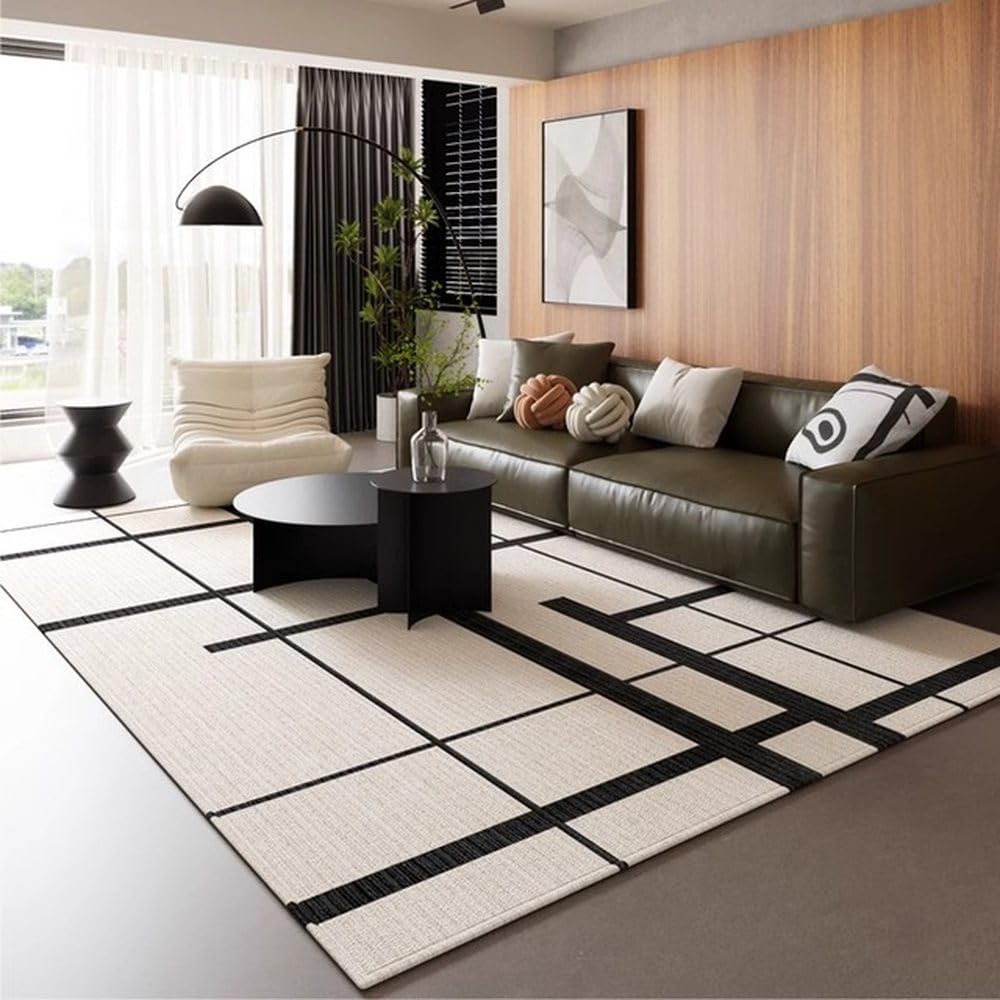 Tapis de salon médiéval noir WR839 anti-froid pour chambre et vestiaire