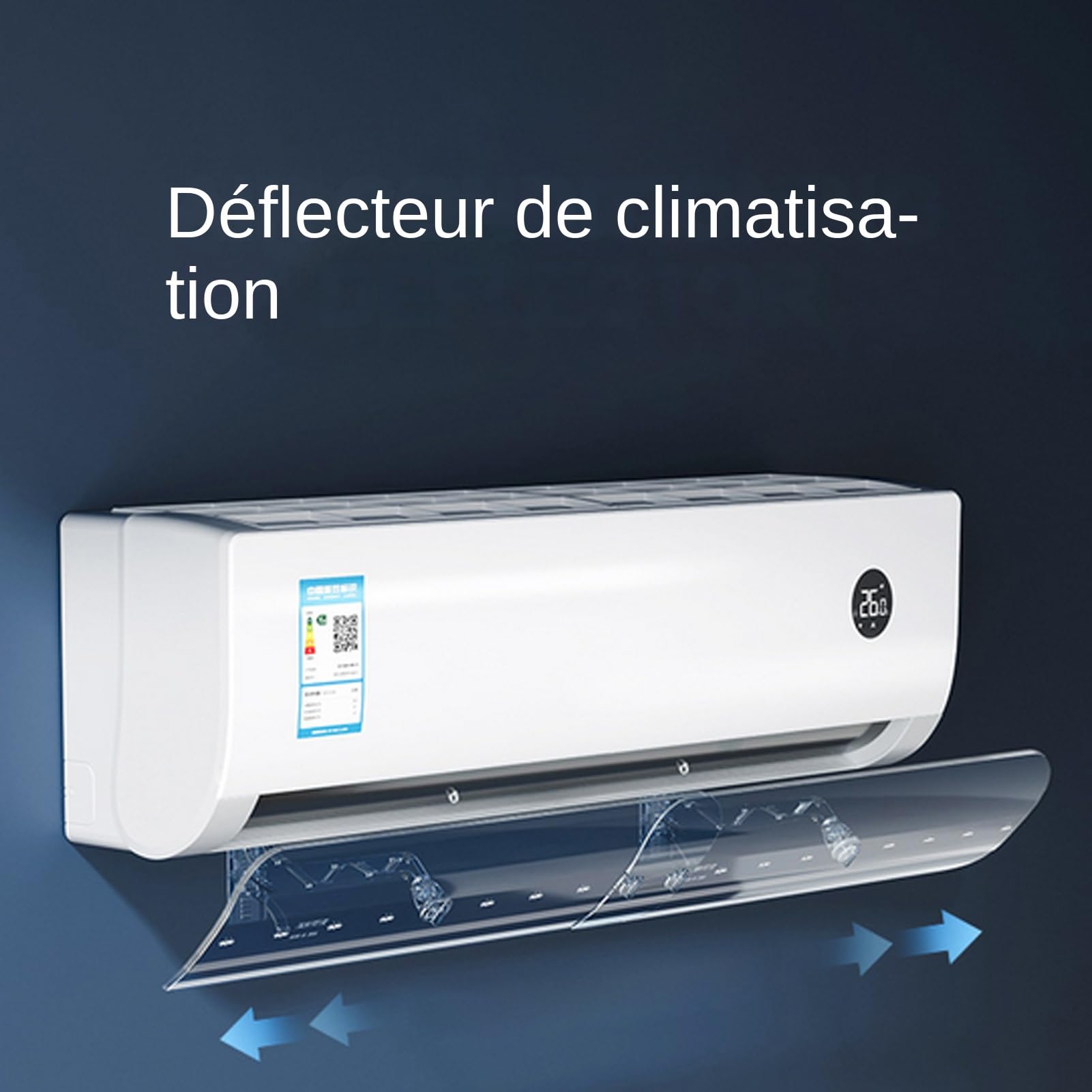 Deflettore Climatizzatore Finestra | Deflettore Aria Condizionata - Protegge Rimotabile Parete Per Calore Soggiorno Camera Casa | Split AC Deflettore Parete Presa D'Aria Baffle Per Adulti Anziani Raffreddamento Riscaldamento Ufficio Hotel Sala Soggiorno