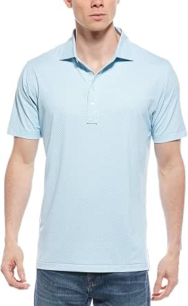 Peter Millar Men's Blue Spruce Bickett Performance Jersey Polo - XLarge