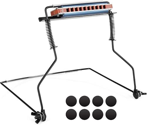 Eison Harmonica Holder 10 Holes Harmonica Holder ET10H Black Neck