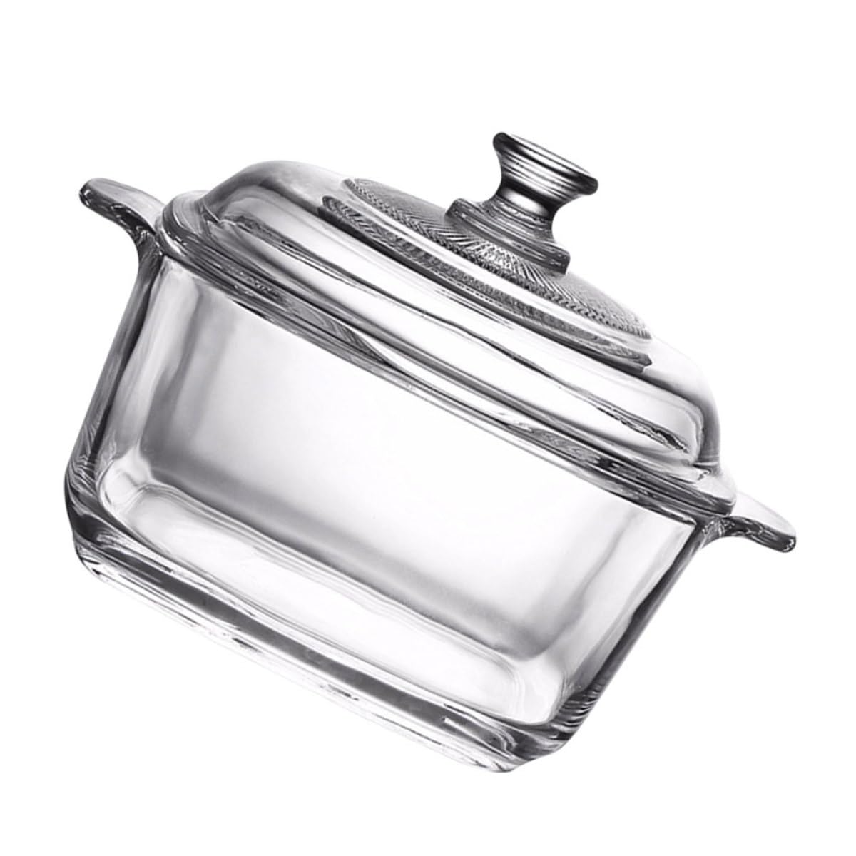 SOLUSTRE 1L Dickwandige Glasschüssel mit Deckel Ofenfest und Mikrowellengeeignet Kratzfestes und Flüssigkeitsabweisendes Design für Buffet und Tisch