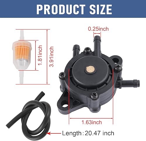 Miniatura 4 de Reemplazo de la bomba de combustible para BS 491922 808656 Kohler 17HP-25HP John Deree LG808656 M138498 M145667 Honda Yamaha Tractor de cortacésped