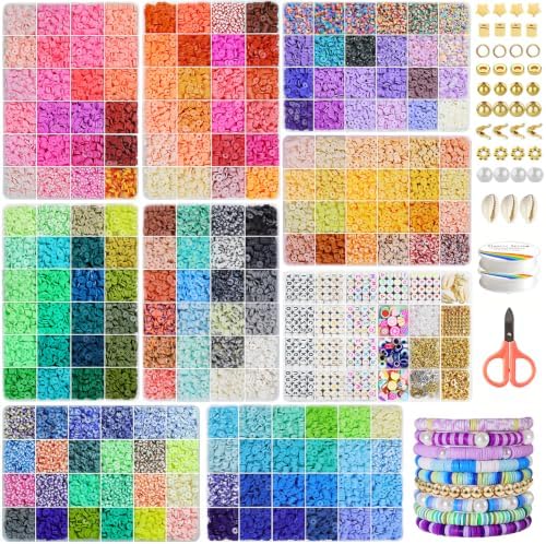 Redtwo 30000 Pcs Clay Beads 192 Colors Bracelet Making Kit