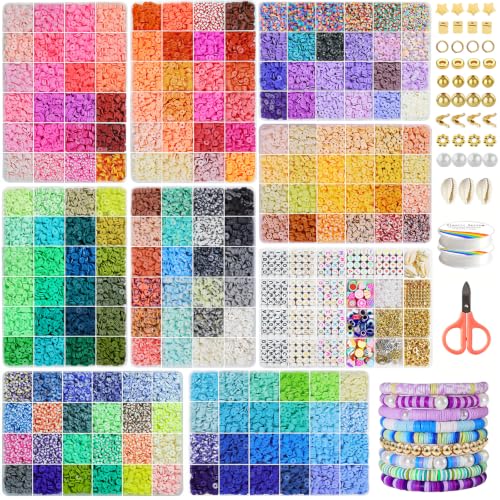 Redtwo 30000 Pcs Clay Beads 192 Colors Bracelet Making Kit