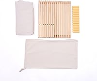 Vista 3 de Kids Play Teepee Tent with Carry Bag 43 x 43 x 63 Inch, Natural Cotton Canvas + Pine Wood Frame