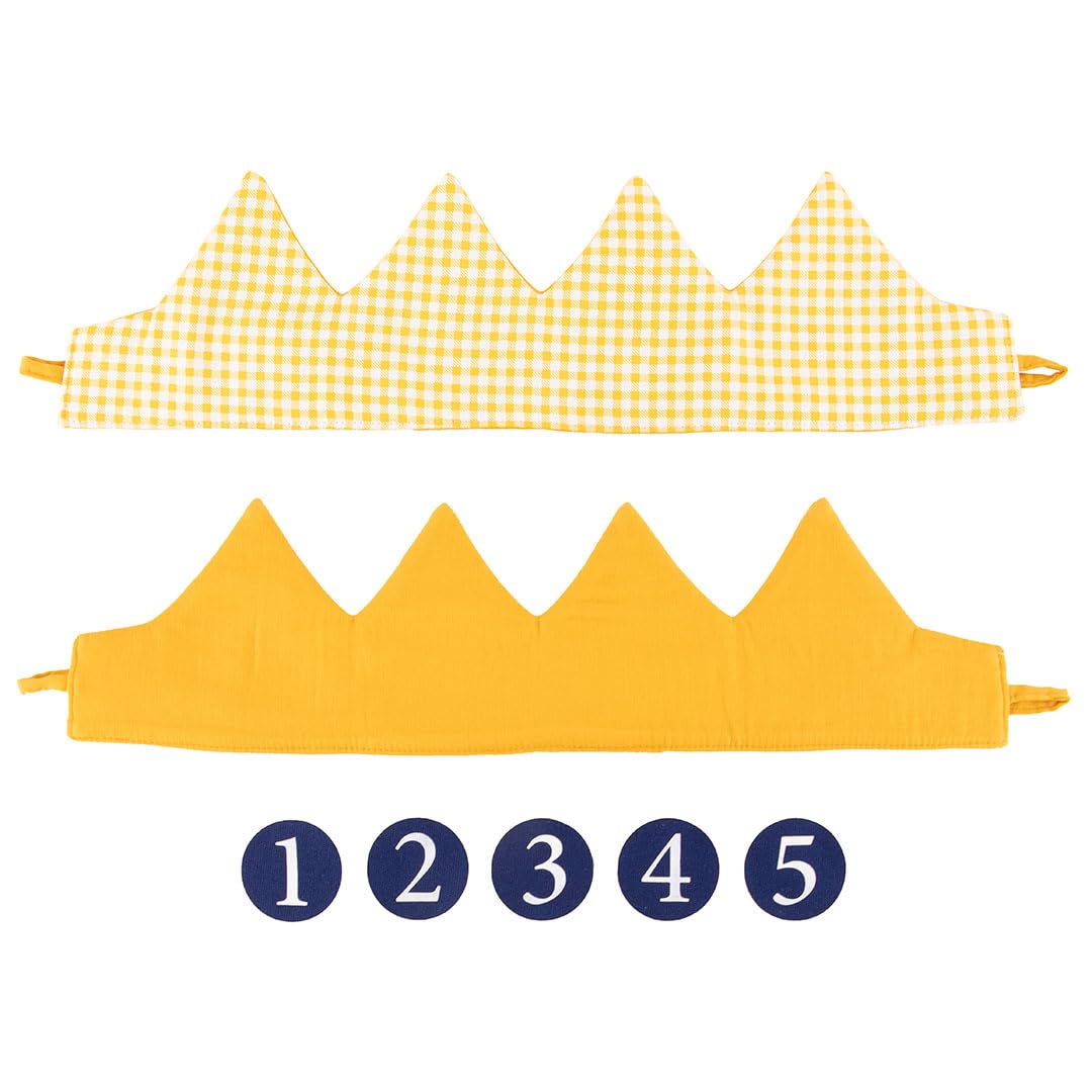 APLI Kids Yellow Adjustable Fabric Crown, Colour (20127) - Image 3