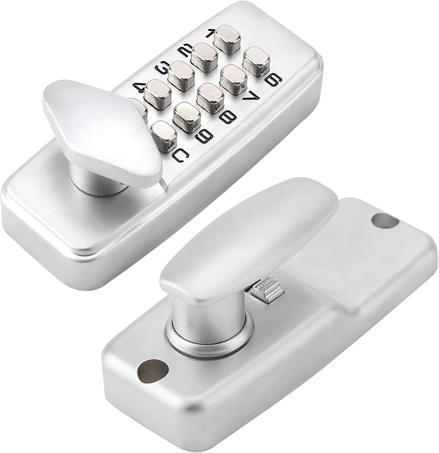 Digital Door Knob Lock, 2-8 Digit Code Combination Door Zinc Alloy Convenient Password Security Coded Lock, Digit Combination Lock Fit for Gym, Sports, School & Employee Locker