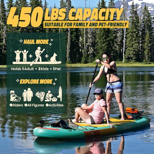 Tabla de Paddle Inflable Quashley 34" Ancha y Estable SUP Set Todo Terreno miniatura 5
