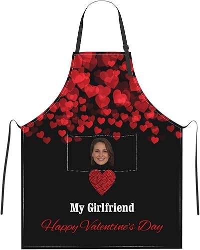 Miniatura 48 de Delantal personalizado para hombres y mujeres, delantal ajustable unisex con bolsillos, delantales personalizados para cocinero y chef Cocina