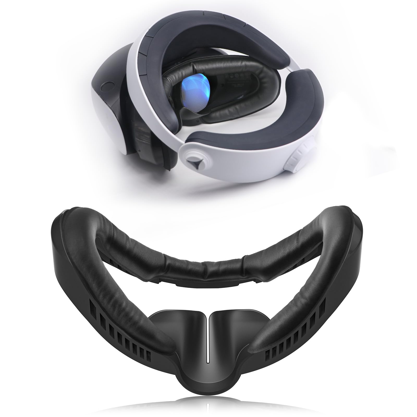 Podkładka VR do PlayStation VR2, skórzana pianka z interfejsem twarzy i podkładka do twarzy, kompatybilna z akcesoriami PSVR2