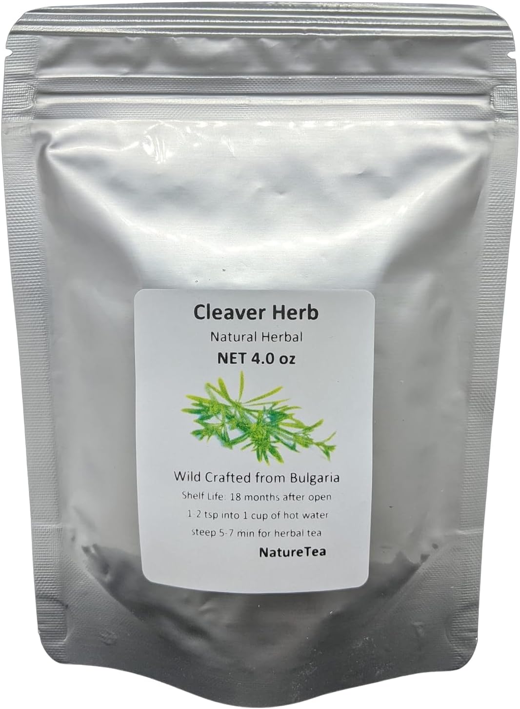Cleavers herb - Galium aparine Dried Leaf C/S from 100% Nature (4 oz)