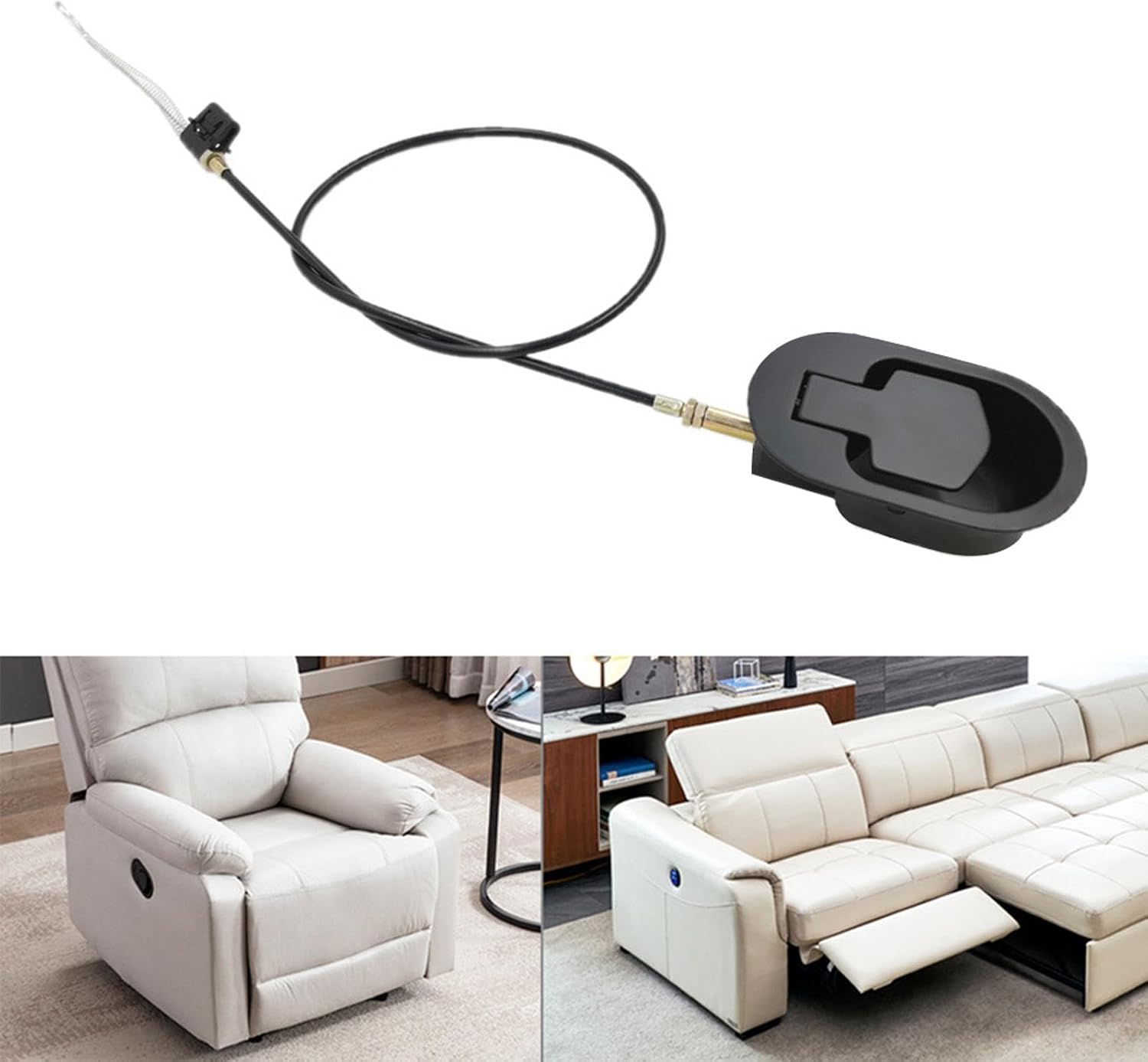 2 Piece Universal Recliner Spring Cable Replacement Accessory, Sofa Couch Recliner Replacement Part Suitable for Most Lazy Sofas and Armchairs