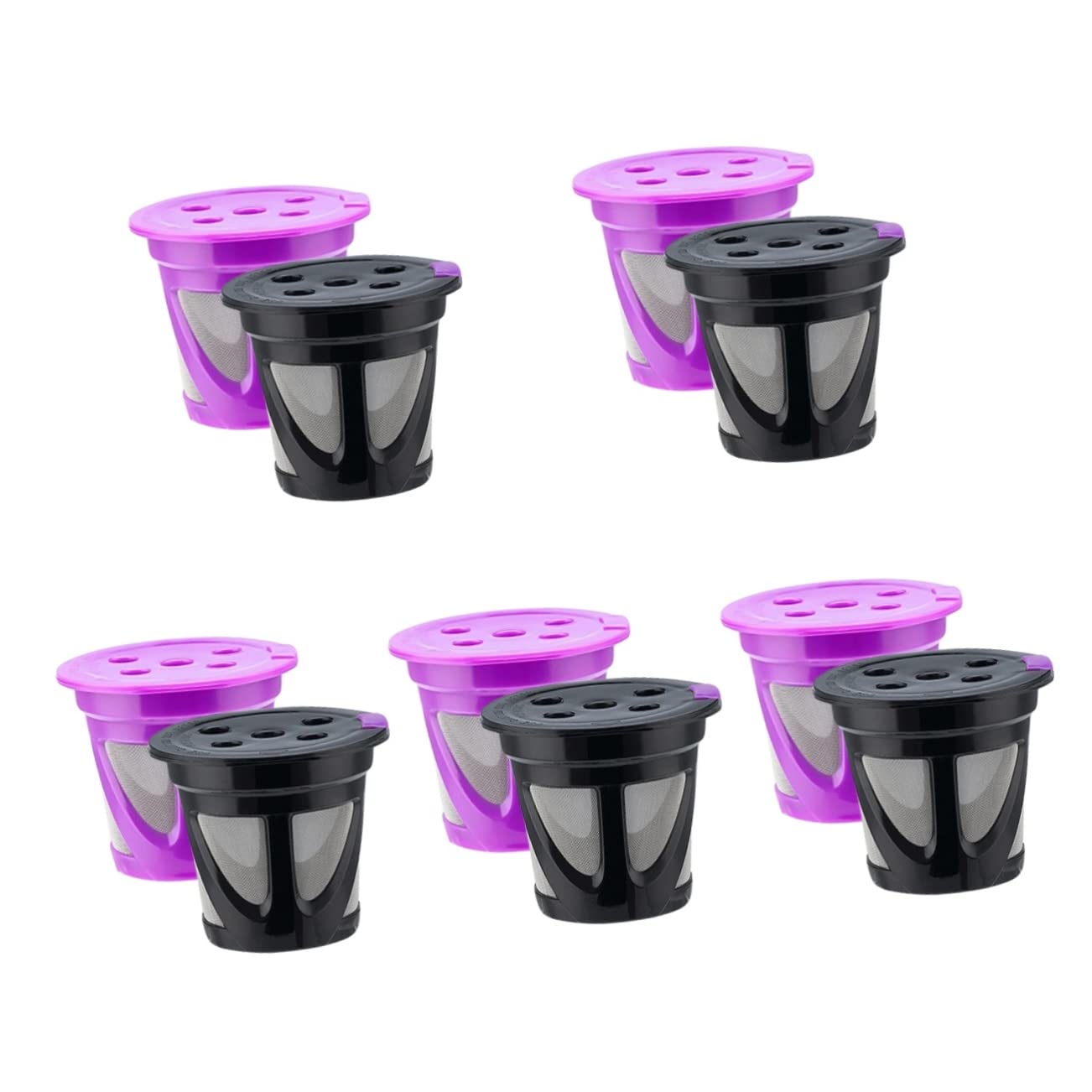 Amosfun 10 Piezas cápsula de café taza colador de café accesorios para maquinas de expreso de café reutilizables de café recargables concentrado de café maquina de cafe