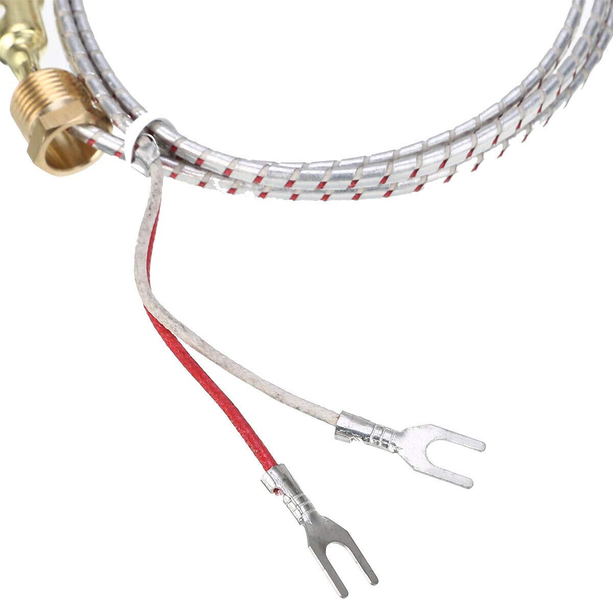 Thermoelement Für Gasfritteuse – 7/16 Gewinde, 65mm Sonde, 900mm Kabel, 750mV – Für Imperial, Frymaster, Dean, Pitco & Pizzaöfen