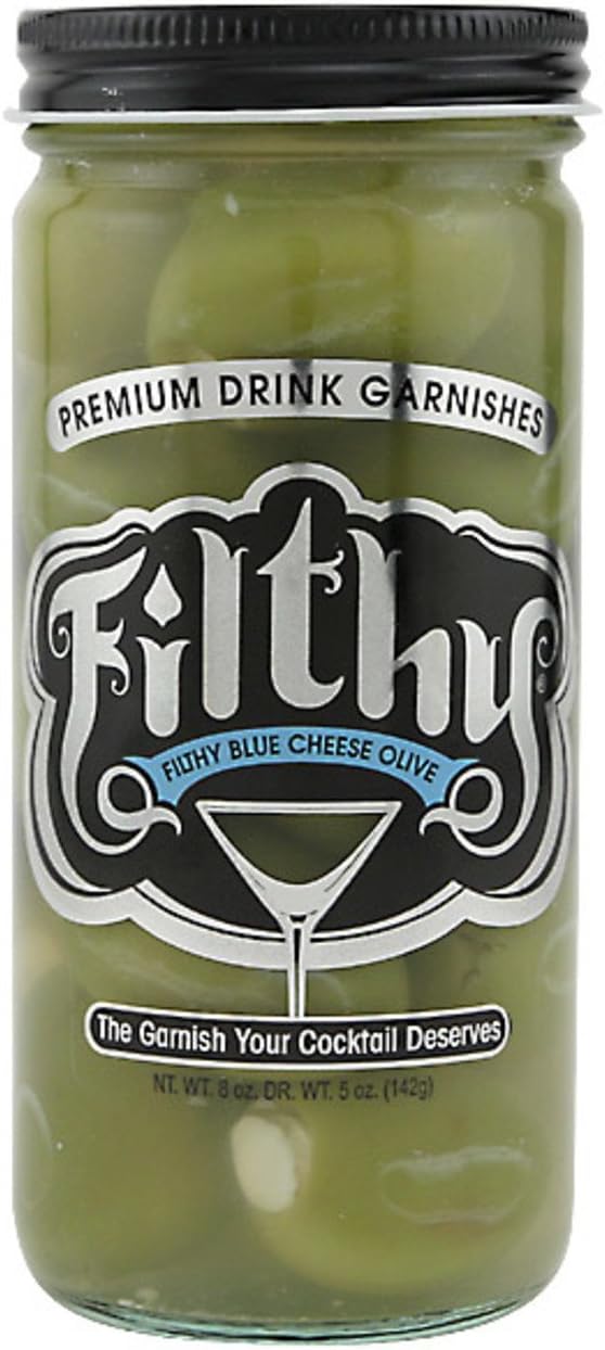 Filthy Blue Cheese Stuffed Olives - 8 Oz Jar