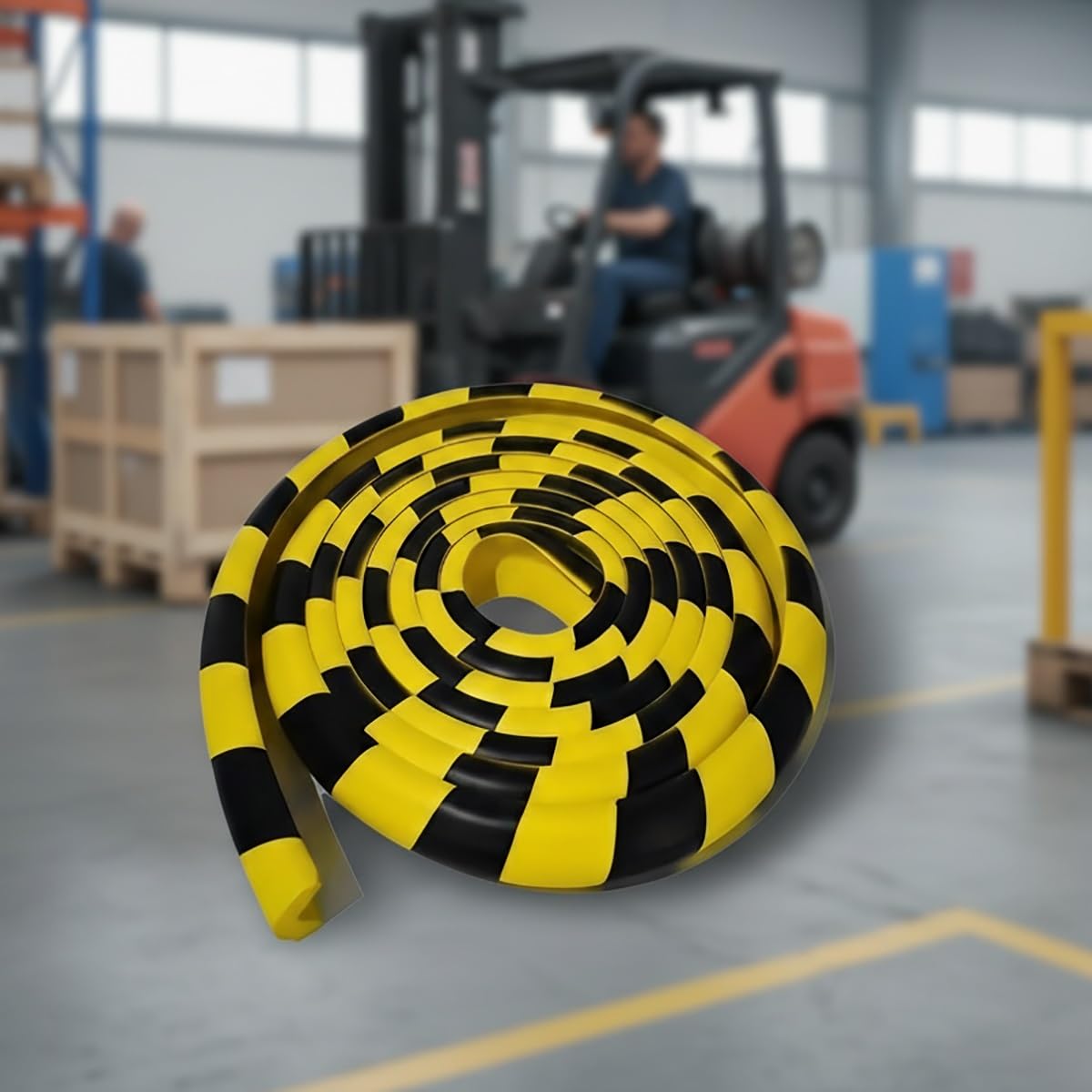 Tira de parachoques industrial resistente en forma de L, protector de borde de pared de espuma NBR para protección contra impactos de almacén y maquinaria