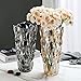 CEMABT 9.5inch 3.4 lb Glass Vases for Flowers Unbreakable Thickened Morden vase for Tables Centerpieces,Colorful,Vintage and Clear Rose Large Flower vases for Bouquet Unique Gifts（Grey）