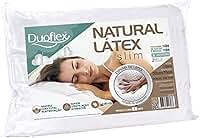 Travesseiro Duoflex Natural Látex Slim 10 cm, Branco, para fronha 50 x 70 cm