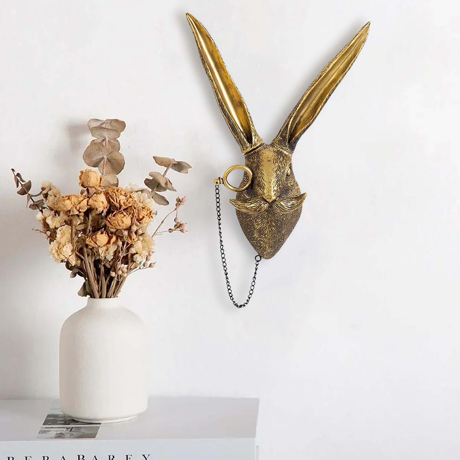 Joogour Hoofd Muurmontage Decor, Hars Dierensculpturen, Art Deco Muur