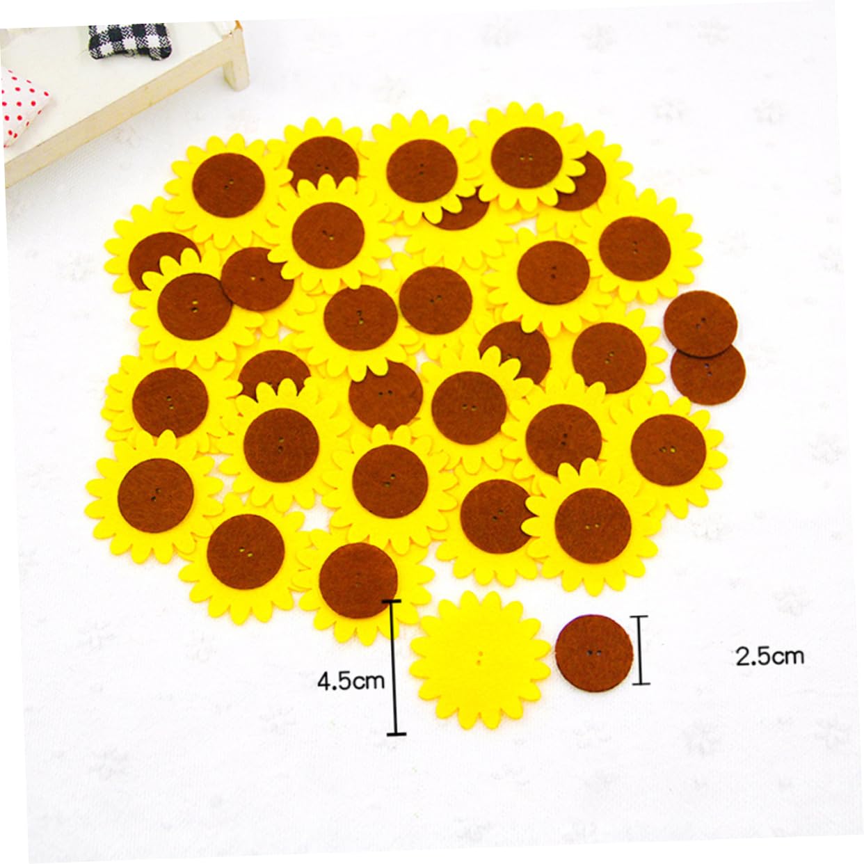 Toddmomy 15 Juegos Stickers de Tela No Tejida Forma de Flor Manualidades DIY Decoración Infantil Varios estilos