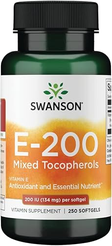 Swanson Vitamina E Tocoferoles Mixtos 200 Iu (134 miligramos) 250 Sgels