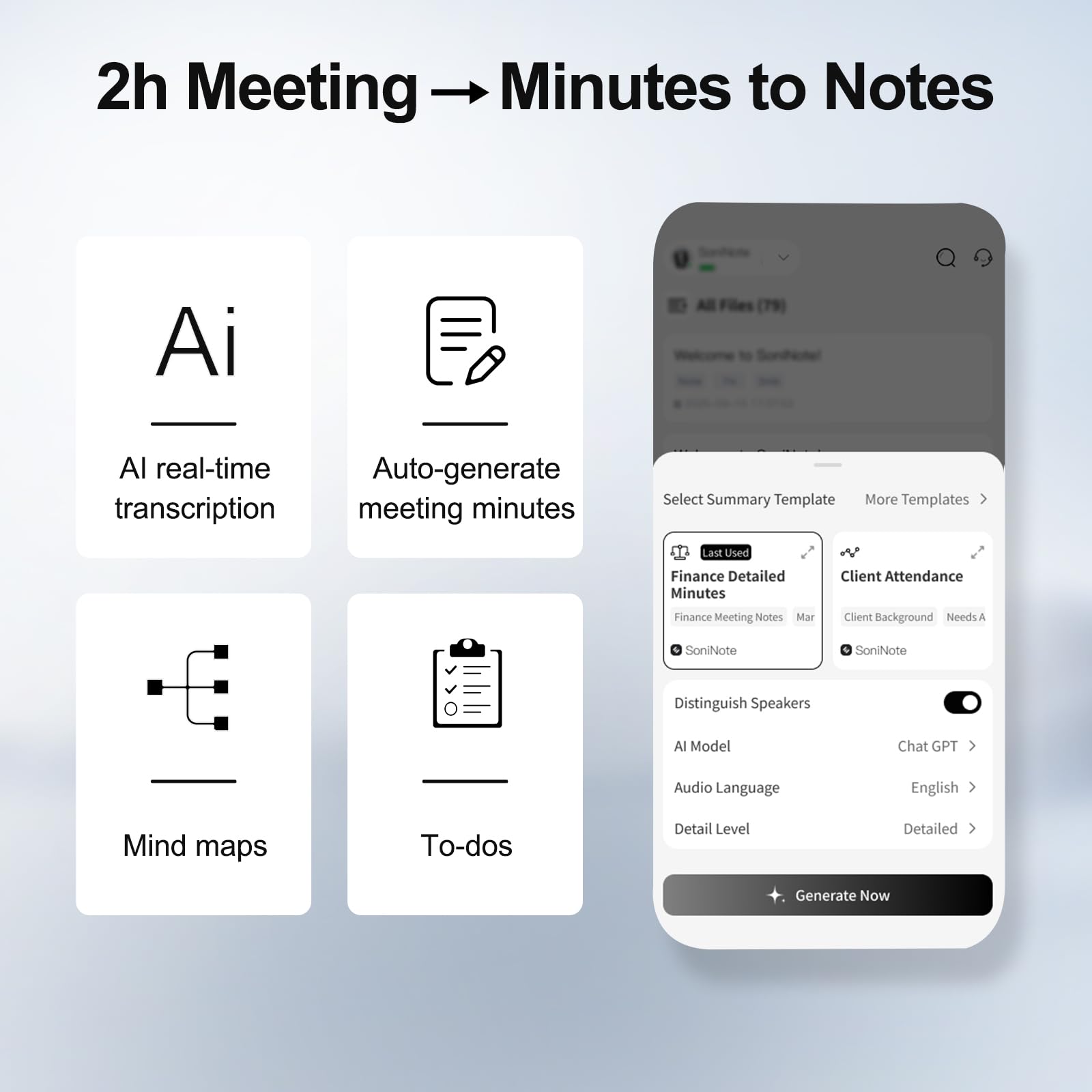 Note Pro - Grabadora de voz AI de 64 GB con transcripción, traduce en tiempo real 100 idiomas, minutos de reuniones de IA y mapas mentales, diseño magnético, batería de 400 mAh