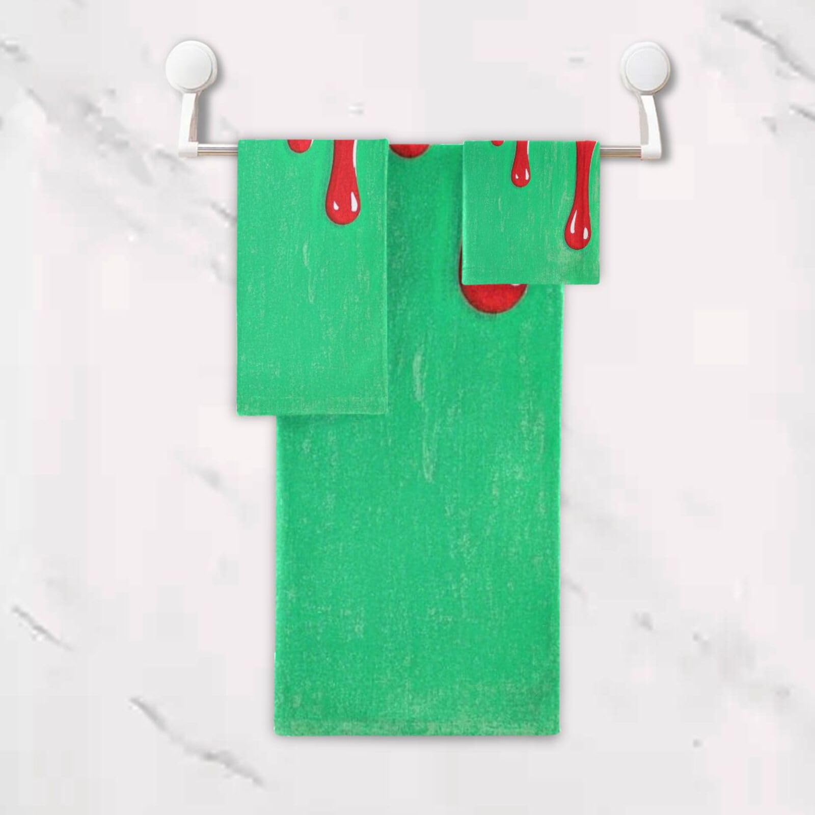 Flowing Pigment - Juego de toallas faciales absorbentes de 3 piezas, 1 toalla de baño, 1 toalla de mano y 1 paño para el cuerpo y el baño