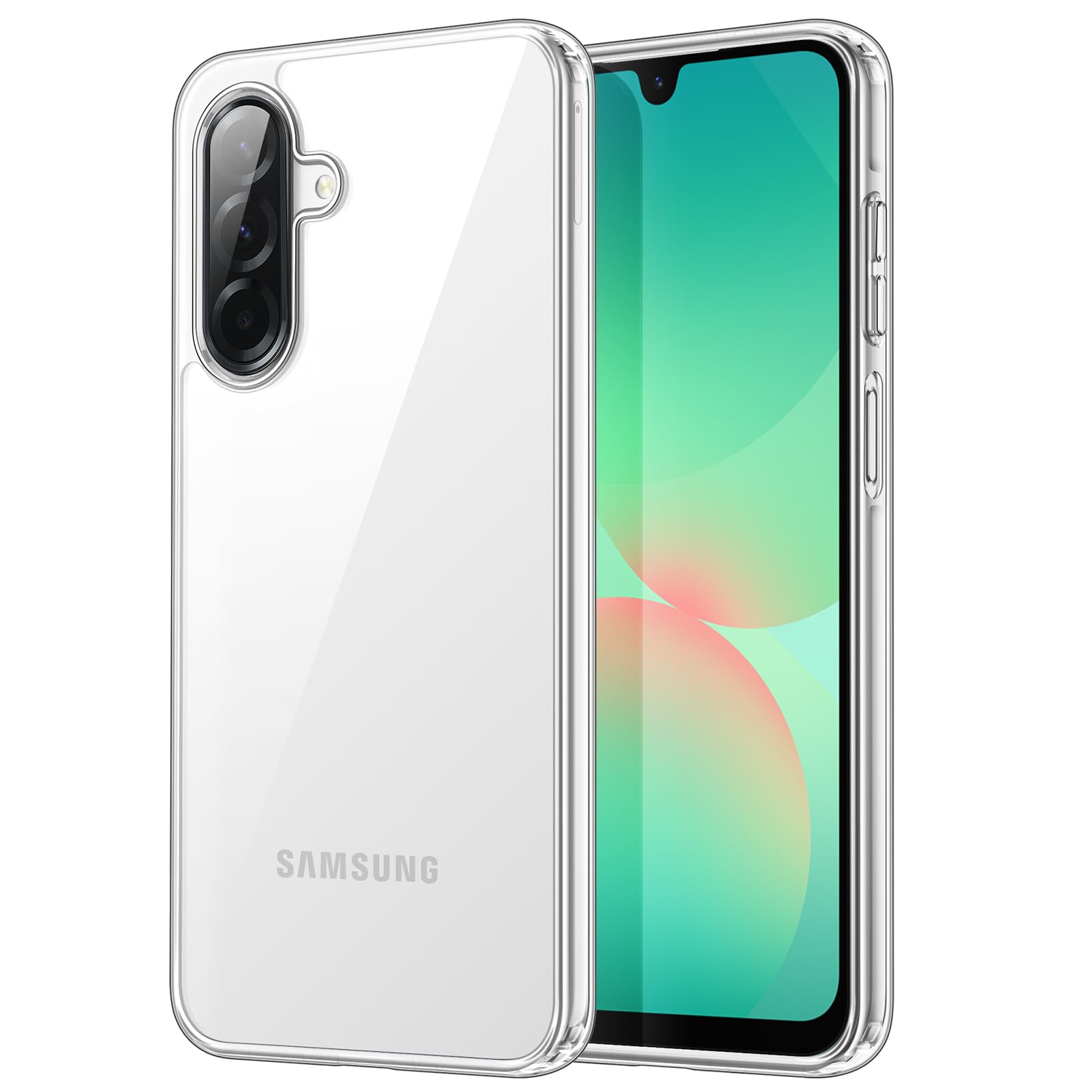 JETech Case for Samsung Galaxy A26 5G, Non-Yellowing Shockproof Bumper Protective Phone Cover, Anti-Scratch Hard PC Back (Clear) A26 Clear