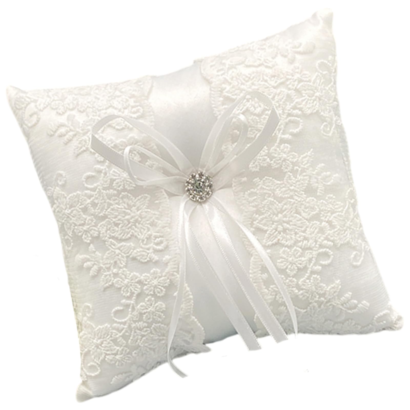 HDOYTXXM Decorative Velutinous Hoop Display Pillow Complex Bend Plan Secure Pocket for Wedding Planners Spouses Elegant Wedding Hoop Owner Sateen Fabric