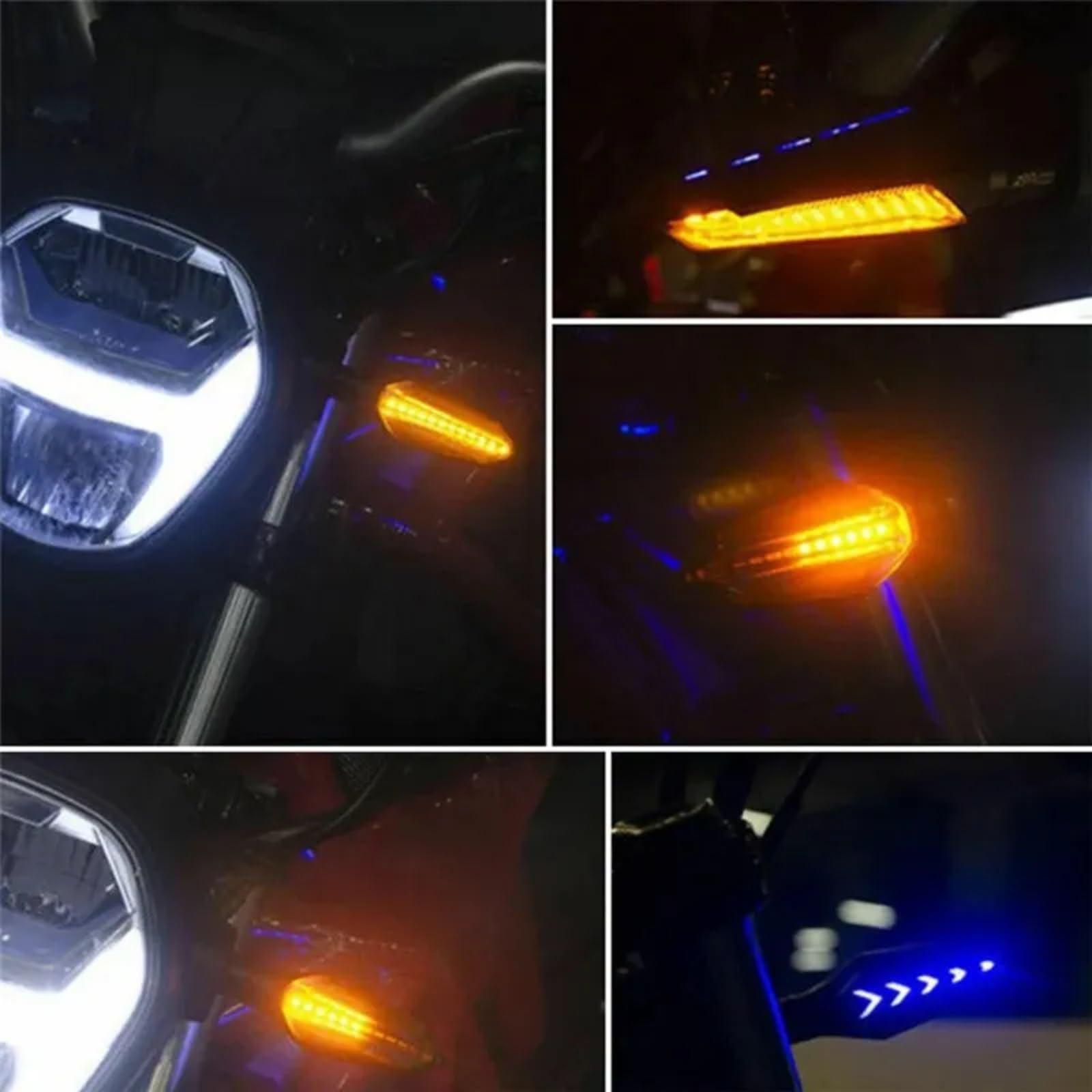 Per Shadow Per VT750 Per VT600 Per Grom 125 Per CBR600F Indicatori Di Direzione Luce Lampeggiante Lampada Frecce Segnale 12V 10mm Indicatore Flash Sequenziale(B)