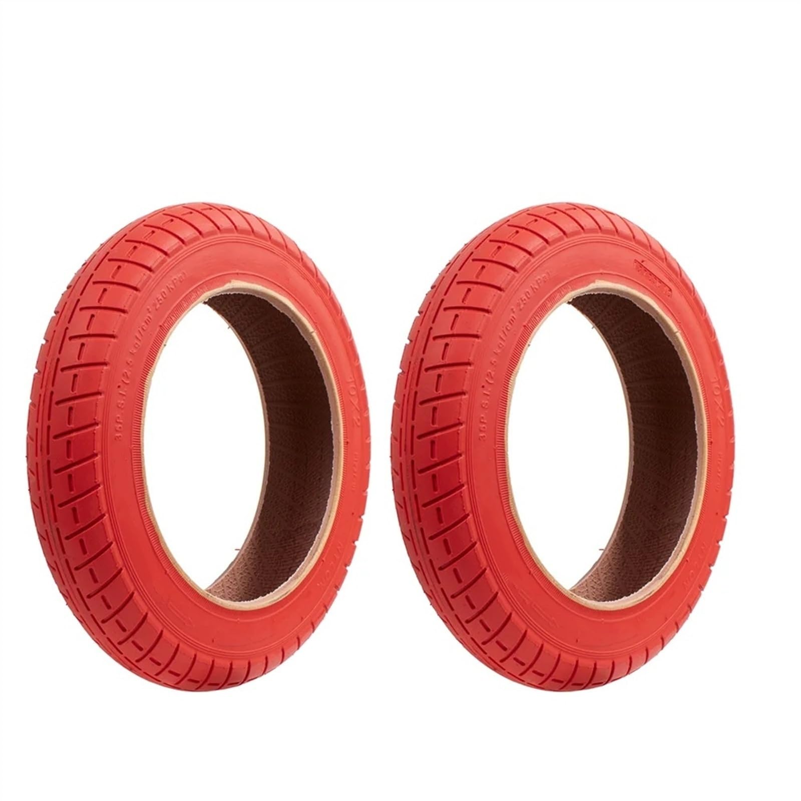 Gomme Monopattino Elettrico,Pneumatico Solido Camera d'aria gonfiabile/pneumatico esterno da 10 pollici Uso apto para scooter elettrico, pneumatici fuoristrada(2pcs Outer red)