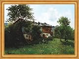  Biller Antik Ancienne ferme Michael Licklederer Prairie Jardin Chiemseemaler A3 209 Encadré