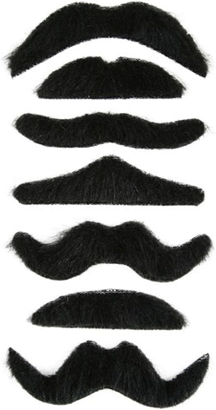 Joking Around Mustache Multipack, Fake Adhesive Moustacheand Fake Facial Hair