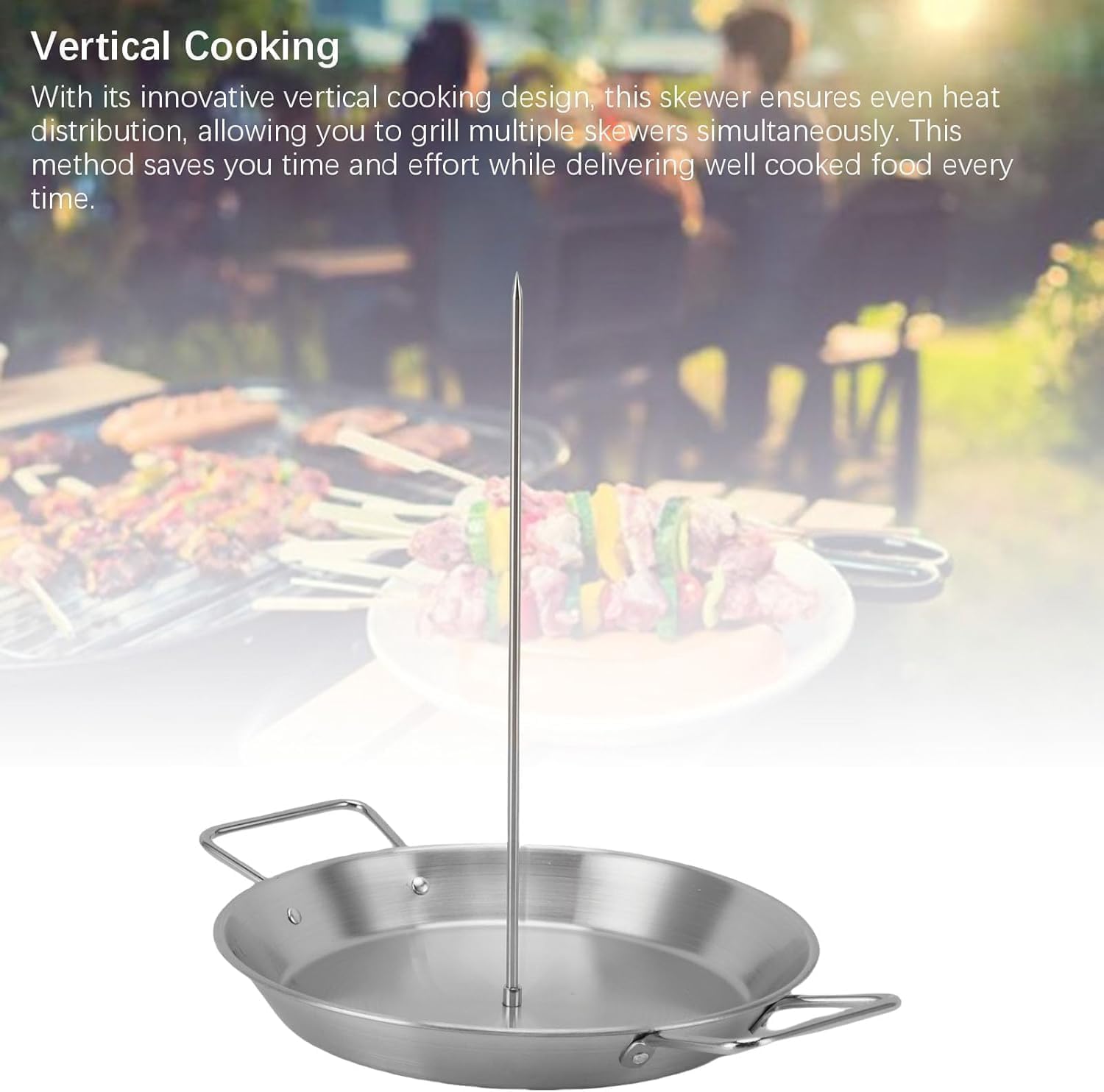 Rack de Grillade Vertical Brochette Sèche en Acier Inoxydable à Étages avec Poignées Faciles pour le Stockage du Mur Four à Fumeurs