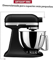 Vista 7 de KitchenAid Artisan Mini Batidora de Pie con Cabezal Inclinable de 3.5 Cuartos - KSM3316X - Negro Mate