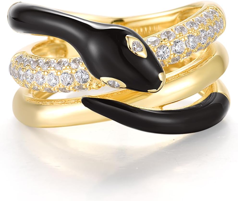 Santuzza Panther Ring 925 Sterling Silver Leopard Rings Cubic Zirconia Green Spinel Jaguar Jewelry