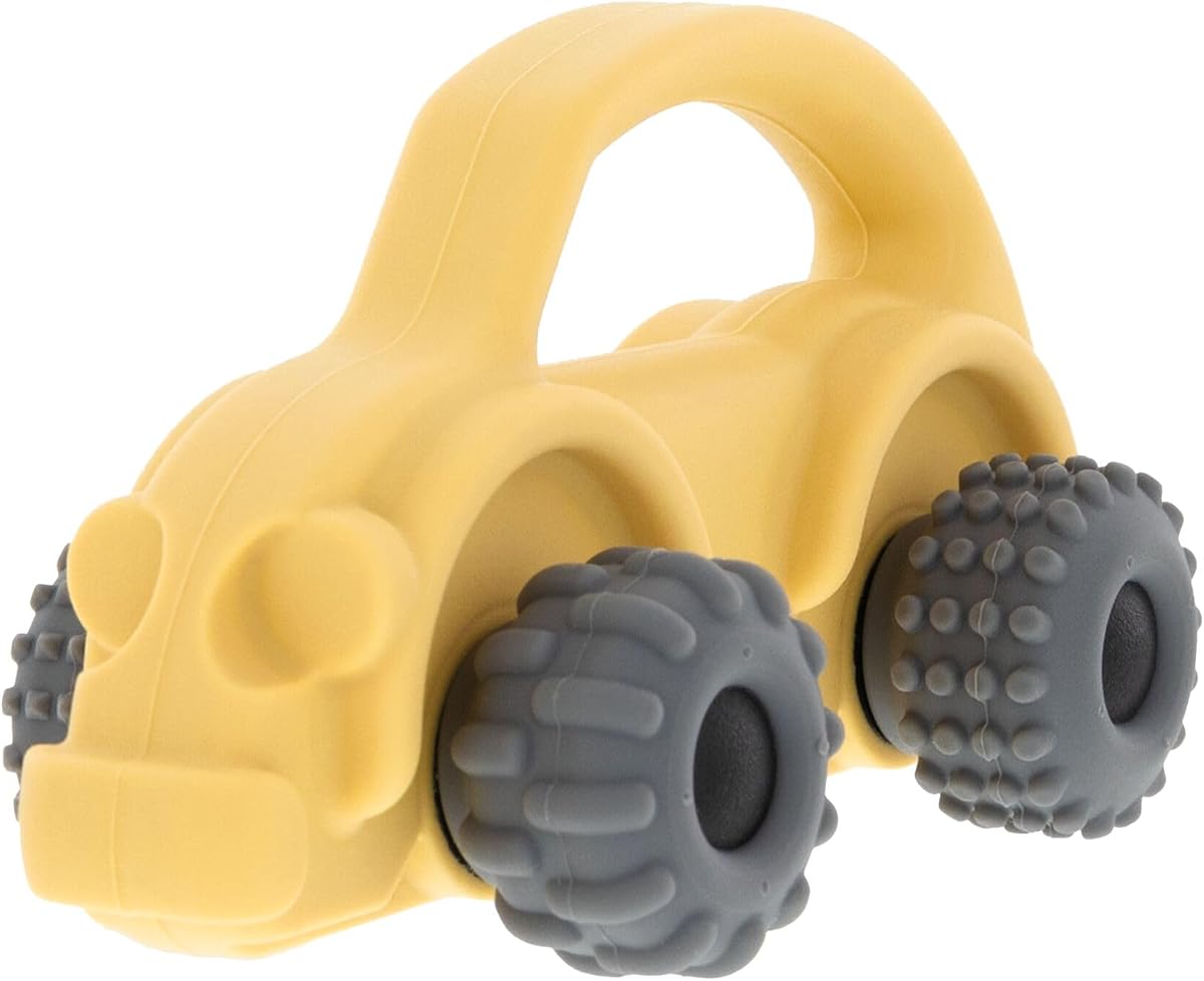 Nuby Silicone Teether Toy | Yellow Bug Car
